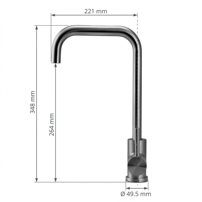 Pure.Sink Elite Steel Pure keukenkraan RVS PS8010-02